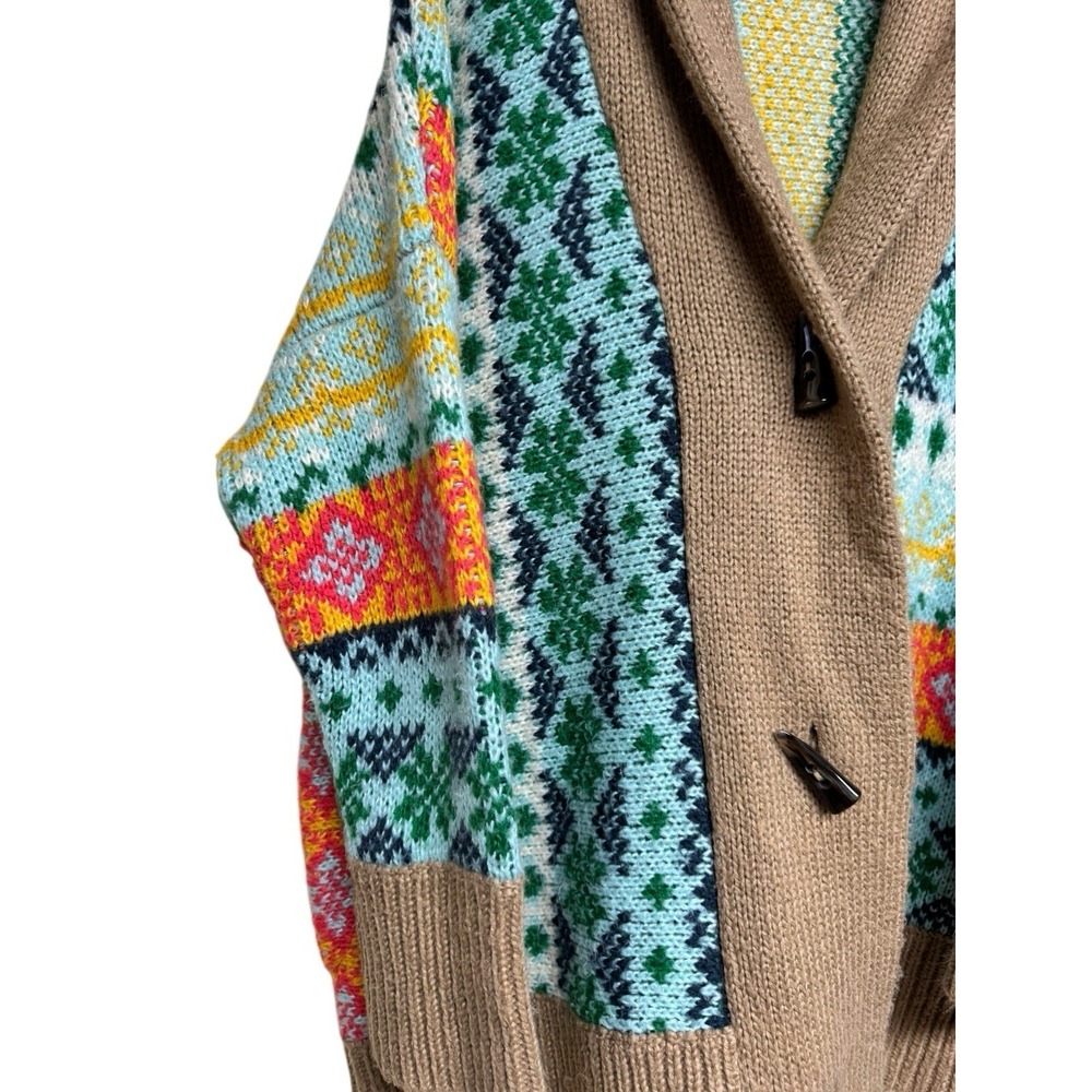 Anthropologie Carlotta Multicolored Shawl Cardigan Women's Size M/L - Picture 7 of 13